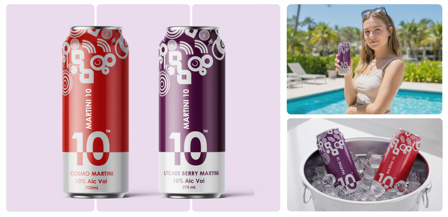 Martini 10 labels label logo design for martini